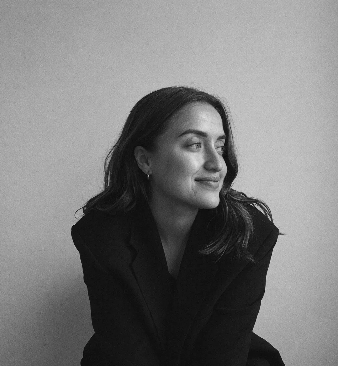 Portrait en noir et blanc de Blandine Laurency